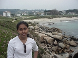 Asmita At Top Of Rocks In Galicia